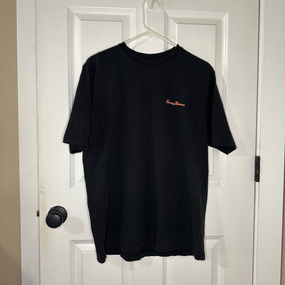 Tommy Bahama T Shirt Mens Medium Black Logo Short Sleeve Casual